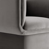 Roskilde Performance Velvet Accent Chair in Storm Gray
