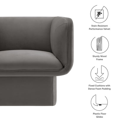 Tate Performance Velvet Accent Chair by Furniture For America