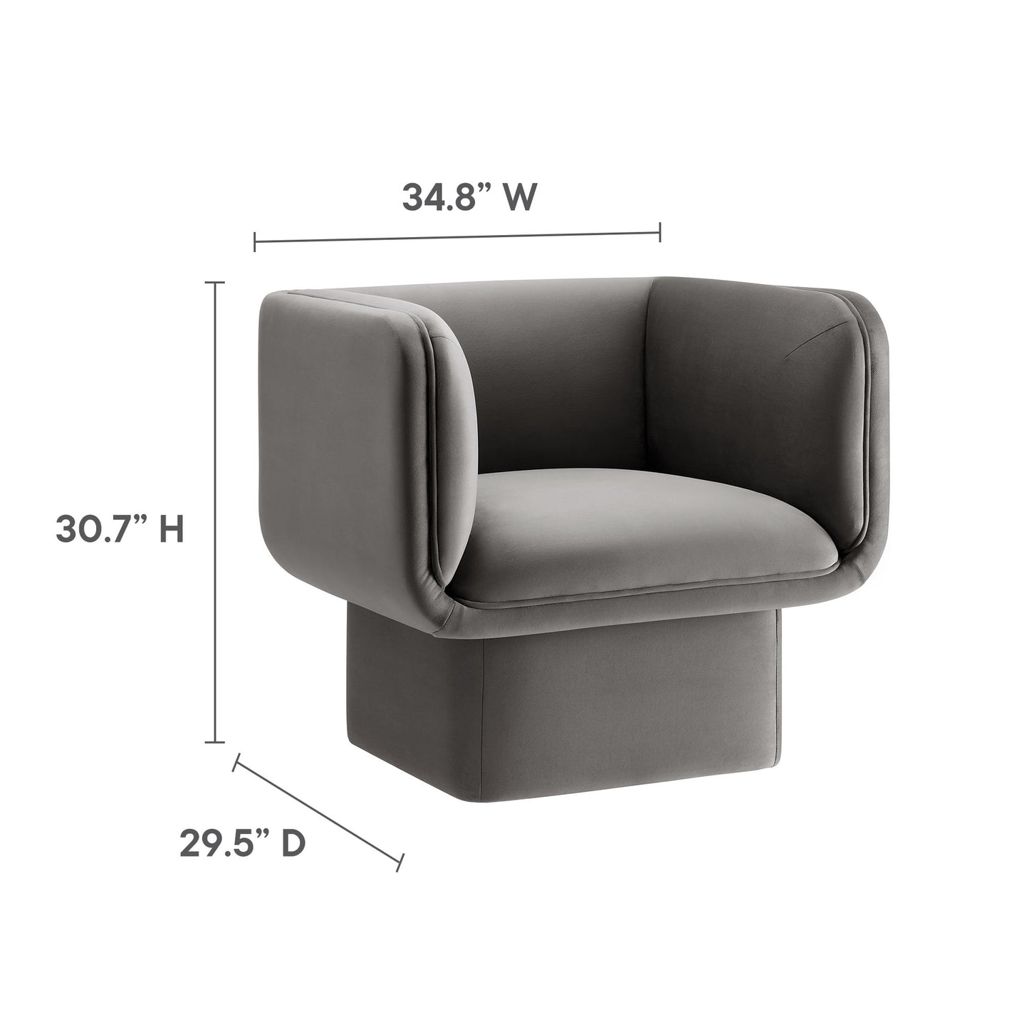 Tate Performance Velvet Accent Chair by Furniture For America