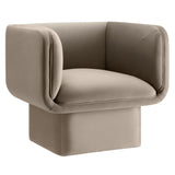 Roskilde Performance Velvet Accent Chair in Taupe