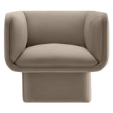 Roskilde Performance Velvet Accent Chair in Taupe