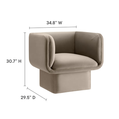 Tate Performance Velvet Accent Chair by Furniture For America