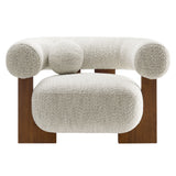 Saxifrage Boucle Accent Chair in Pearl