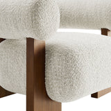 Saxifrage Boucle Accent Chair in Pearl