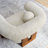 Saxifrage Boucle Accent Chair in Pearl