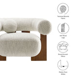 Saxifrage Boucle Accent Chair in Pearl