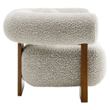 Saxifrage Boucle Accent Chair in River Rock