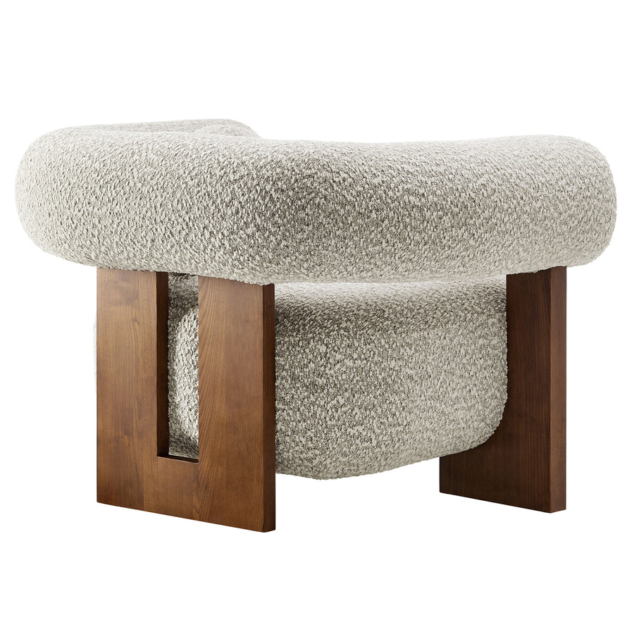 Saxifrage Boucle Accent Chair in River Rock