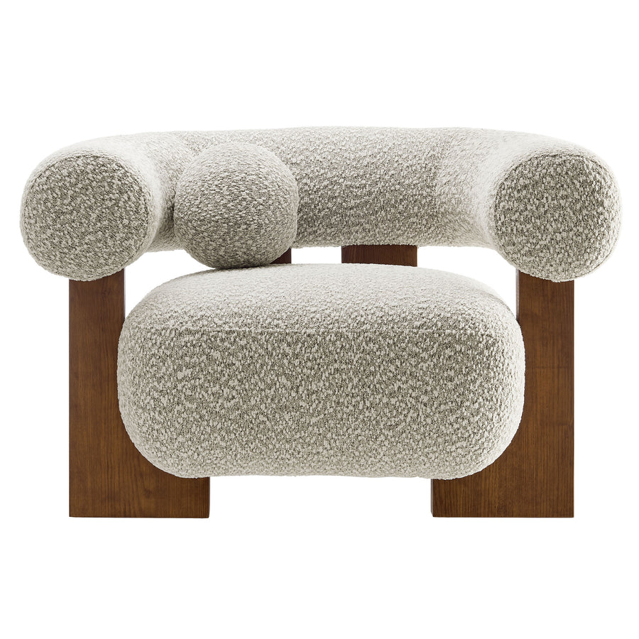 Saxifrage Boucle Accent Chair in River Rock