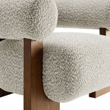 Saxifrage Boucle Accent Chair in River Rock