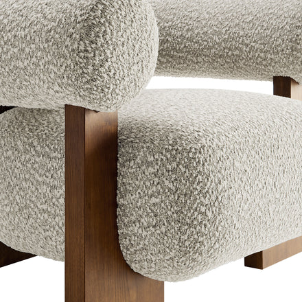Jace Boucle Accent Chair in River Rock
