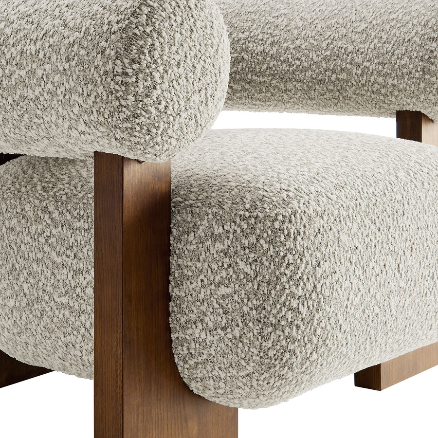 Saxifrage Boucle Accent Chair in River Rock
