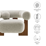 Saxifrage Boucle Accent Chair in River Rock