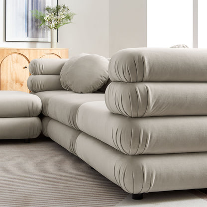 Jubilee 4-Piece Modular Performance Velvet Sectional Sofa by Furniture for America