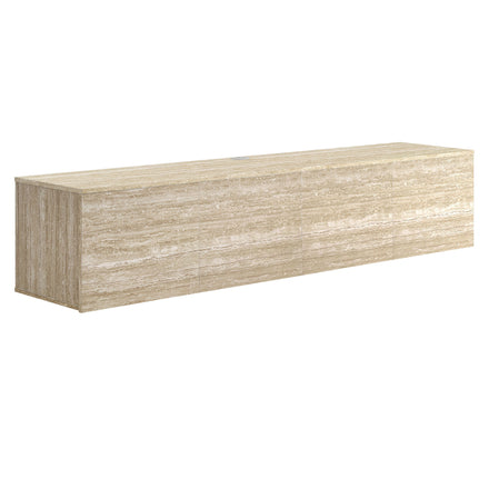 Terra 71" Wall-Mounted TV Stand in Travertine