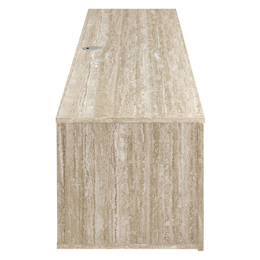 Ebeltoft 71" Wall-Mounted TV Stand in Travertine