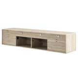 Ebeltoft 71" Wall-Mounted TV Stand in Travertine