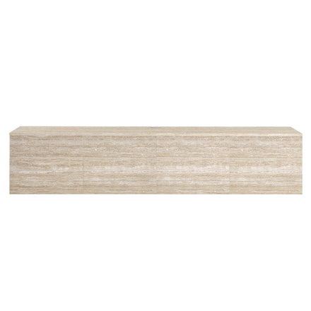 Terra 71" Wall-Mounted TV Stand in Travertine