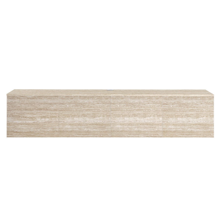 Ebeltoft 71" Wall-Mounted TV Stand in Travertine