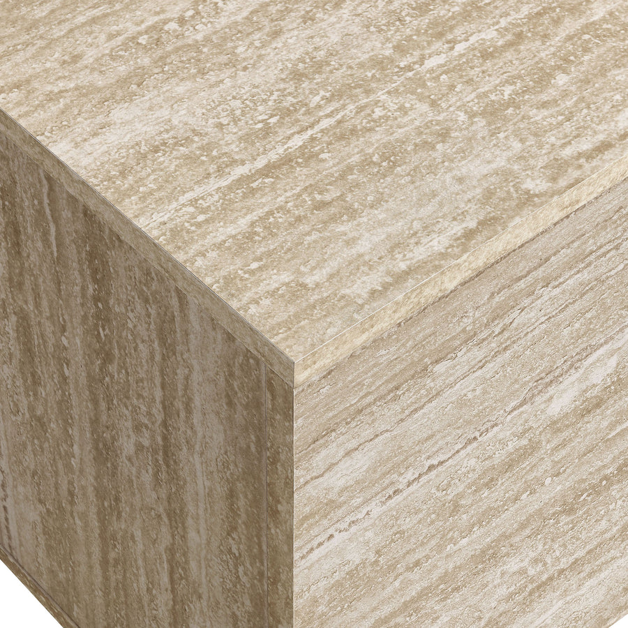 Ebeltoft 71" Wall-Mounted TV Stand in Travertine
