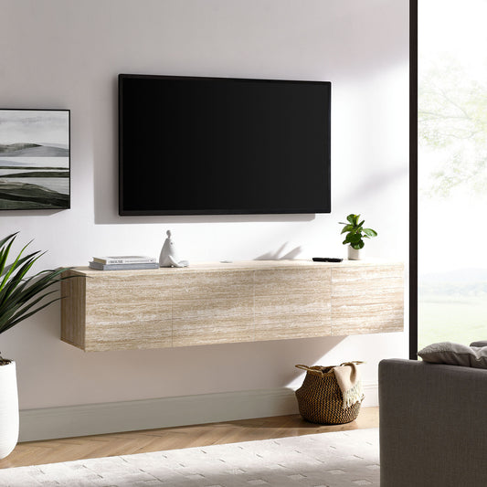 Terra 71" Wall-Mounted TV Stand by Furniture For America
