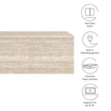 Ebeltoft 71" Wall-Mounted TV Stand in Travertine