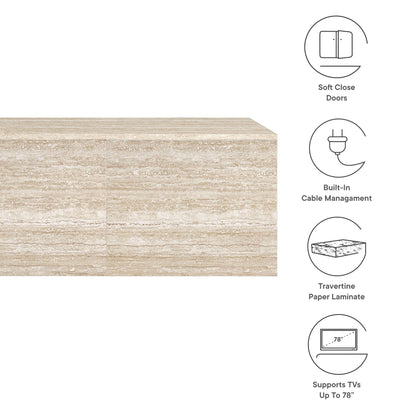 Terra 71" Wall-Mounted TV Stand by Furniture For America