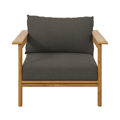 Wren Outdoor Patio Teak Wood Armchair Set of 2 by Furniture For America