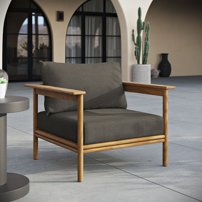 Wren Outdoor Patio Teak Wood Armchair by Furniture For America