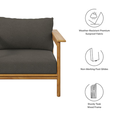 Wren Outdoor Patio Teak Wood Armchair by Furniture For America