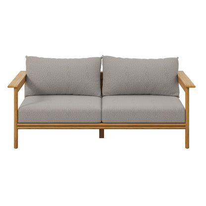 Wren Outdoor Patio Teak Wood Sofa by Furniture for America