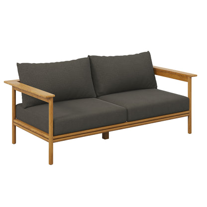Wren Outdoor Patio Teak Wood Sofa by Furniture for America
