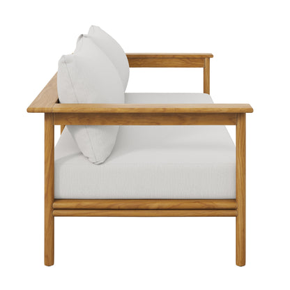 Wren Outdoor Patio Teak Wood Sofa by Furniture for America