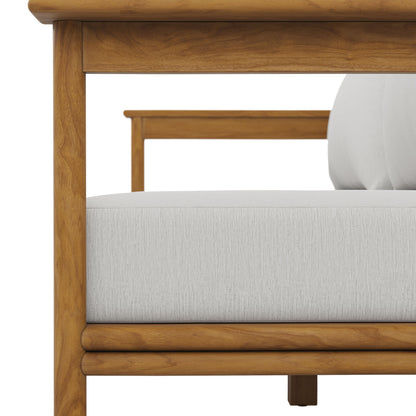 Wren Outdoor Patio Teak Wood Sofa by Furniture for America