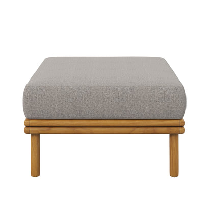 Wren Outdoor Patio Teak Wood Ottoman by Furniture For America