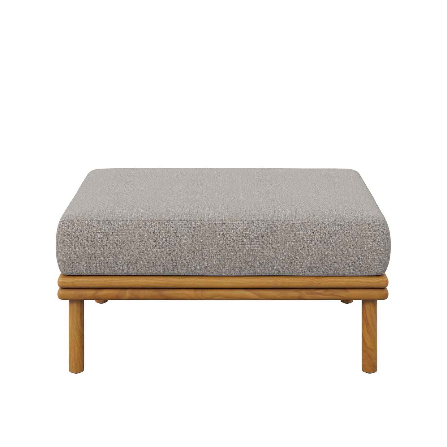 Wren Outdoor Patio Teak Wood Ottoman by Furniture For America