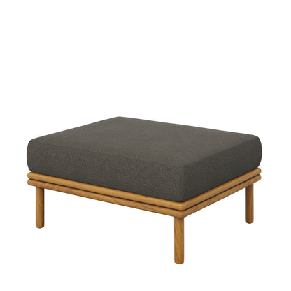 Wren Outdoor Patio Teak Wood Ottoman by Furniture For America