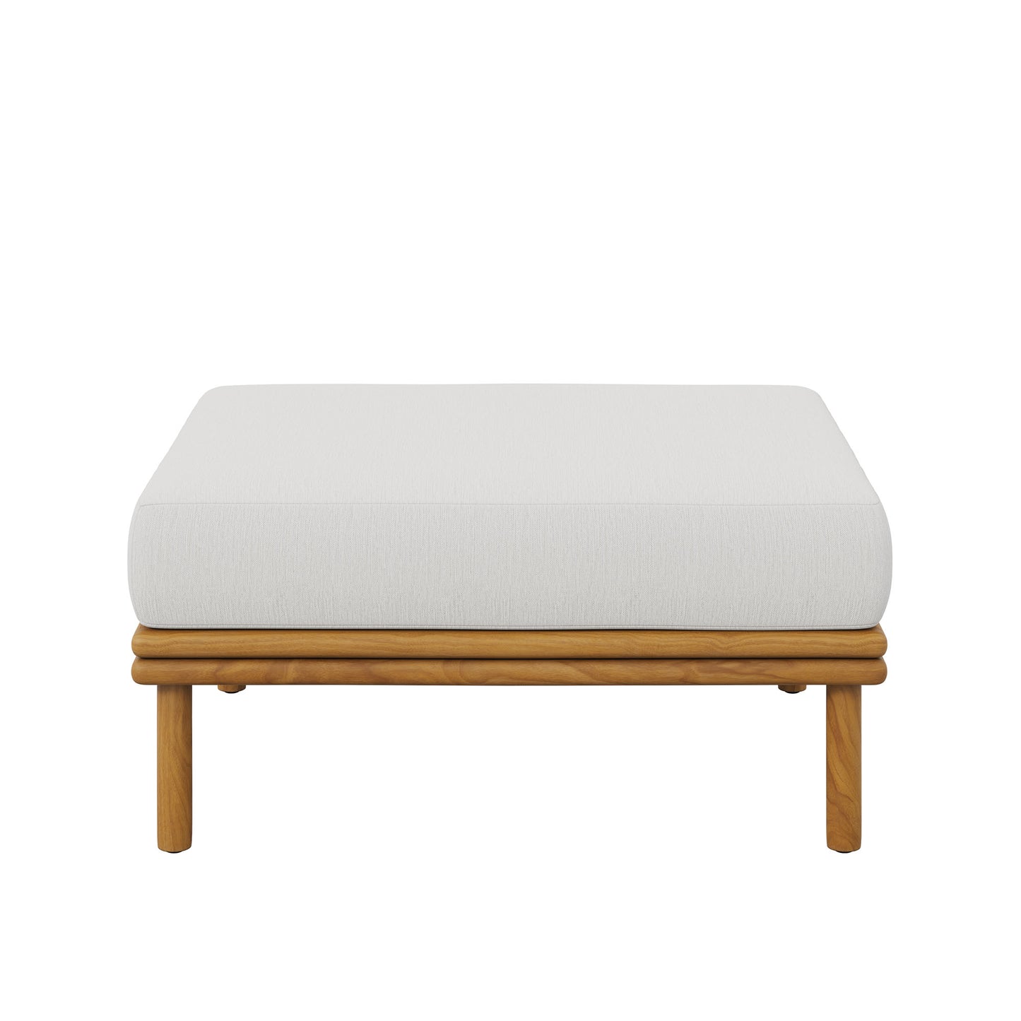 Wren Outdoor Patio Teak Wood Ottoman by Furniture For America