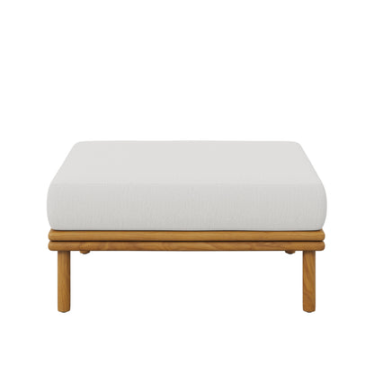 Wren Outdoor Patio Teak Wood Ottoman by Furniture For America