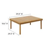 Basalt 6-Piece Outdoor Patio Teak Wood Furniture Set in Natural Driftwood