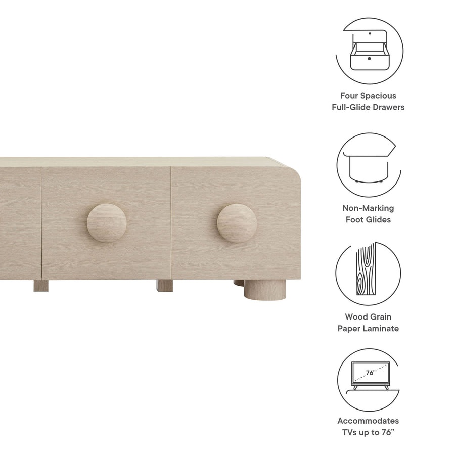 Pinot 69" Low Profile TV Stand in Ash