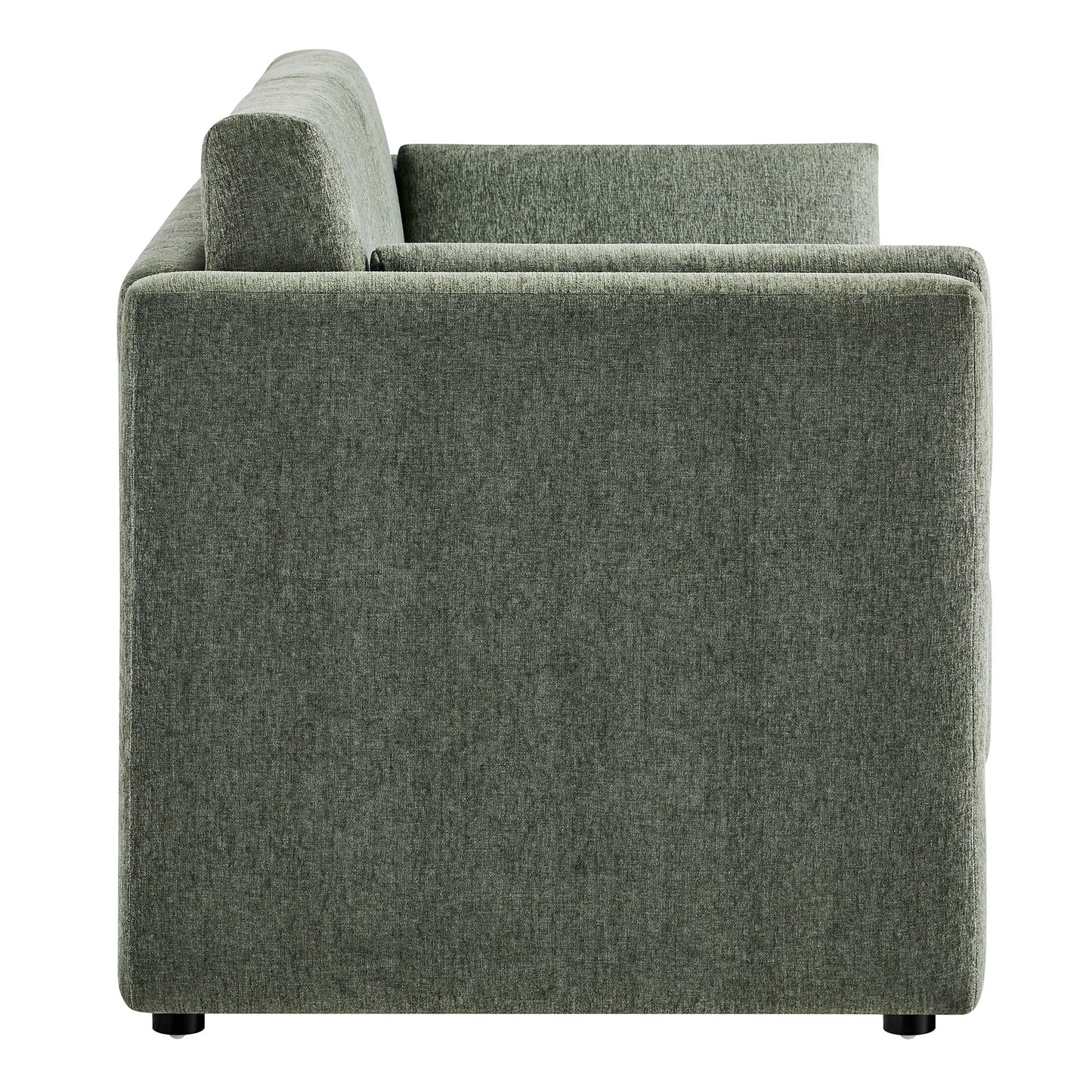 Linden Upholstered Heathered Chenille Sofa by Furniture for America