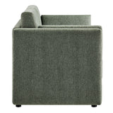 Cadaques Upholstered Heathered Chenille Sofa in Eucalyptus