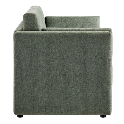 Linden Upholstered Heathered Chenille Sofa by Furniture for America