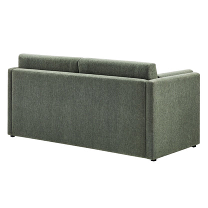 Linden Upholstered Heathered Chenille Sofa by Furniture for America