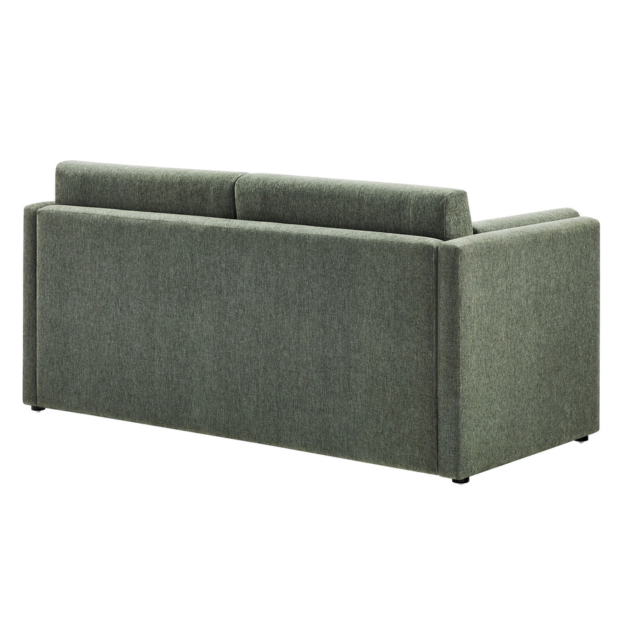 Cadaques Upholstered Heathered Chenille Sofa in Eucalyptus