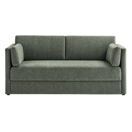 Linden Upholstered Heathered Chenille Sofa in Eucalyptus