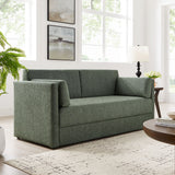 Cadaques Upholstered Heathered Chenille Sofa in Eucalyptus