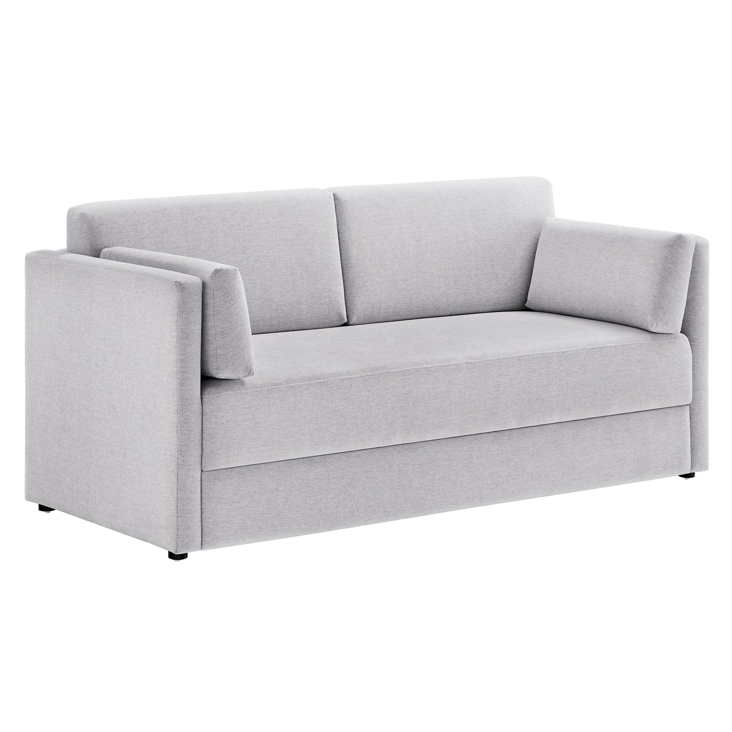 Linden Upholstered Heathered Chenille Sofa by Furniture for America