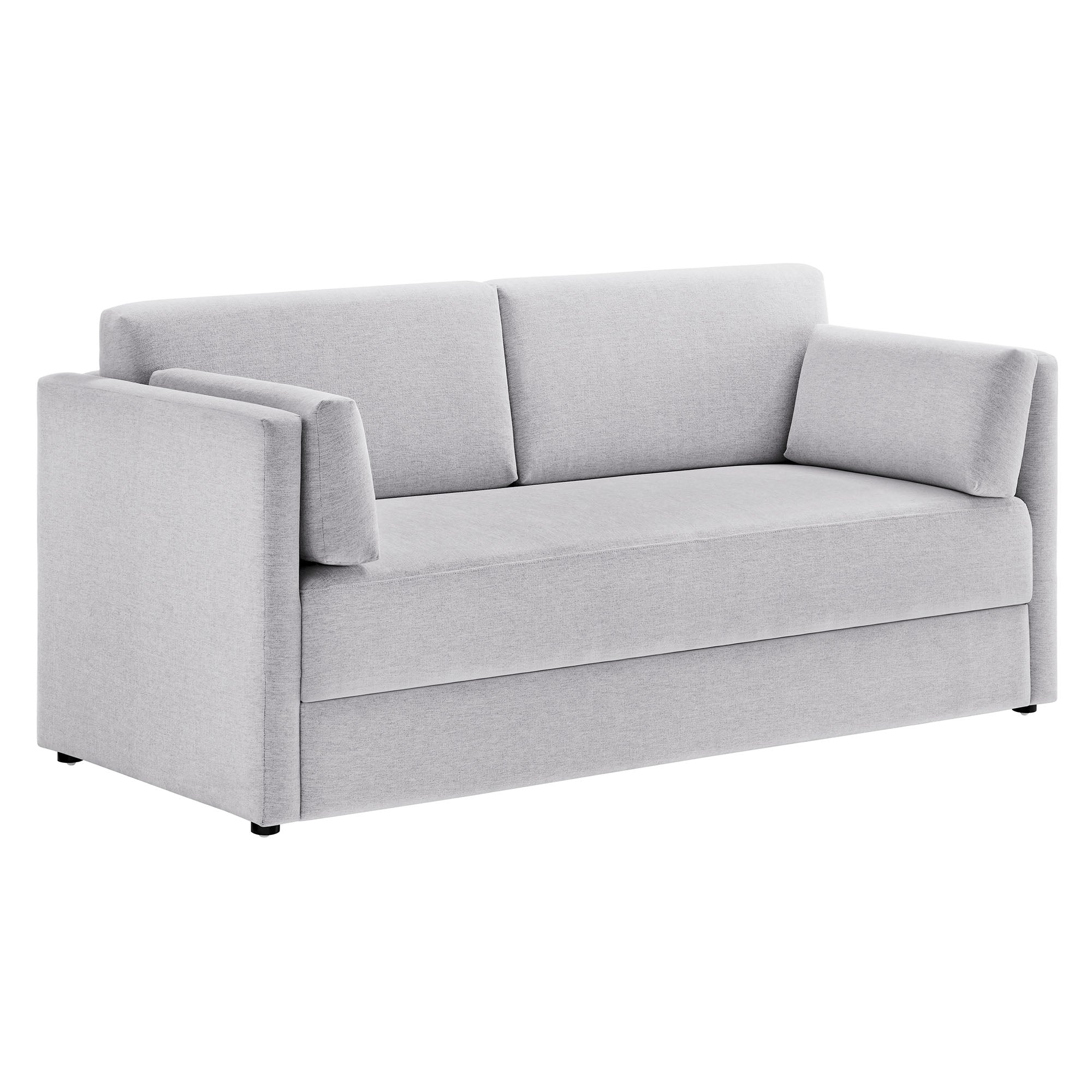 Linden Upholstered Heathered Chenille Sofa by Furniture for America